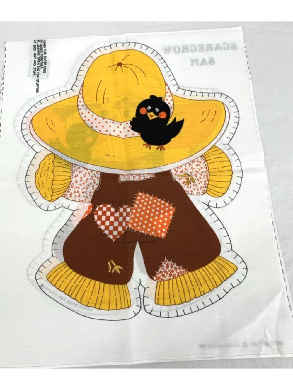 Halloween Pillow Fabric Panels Cut & Sew Stitch Witch Jack O Lantern Scarecrow - Picture 4 of 5